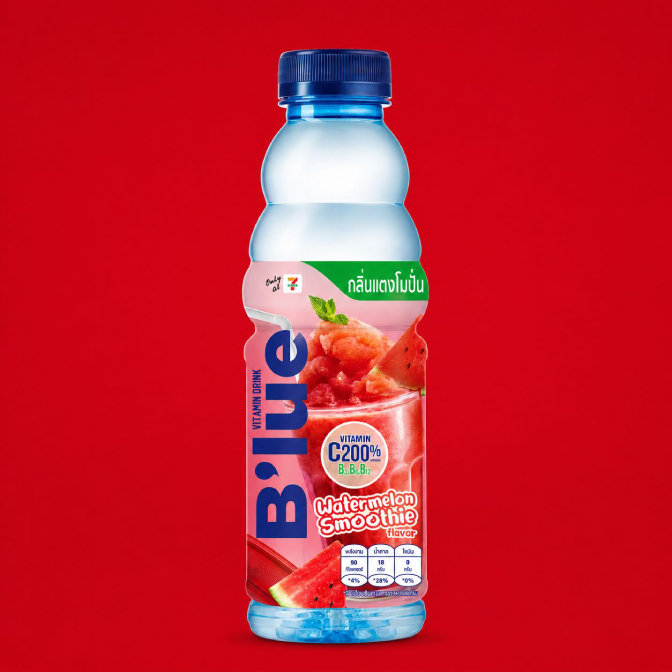 B’LUE FLAVORED WATER – WATERMELON – 500 ML